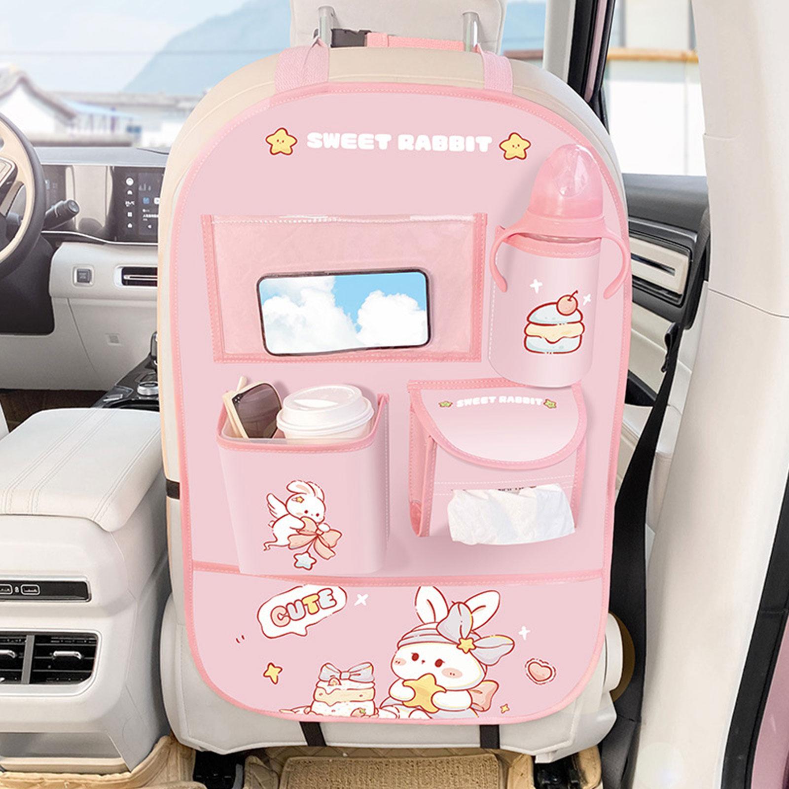 

1 шт., розовый защитный чехол для детского сиденья автомобиля, мультяшный коврик с защитой от ударов, с сумкой, водонепроницаемый защитный коврик для спинки сиденья автомобиля, противоударный коврик розовый