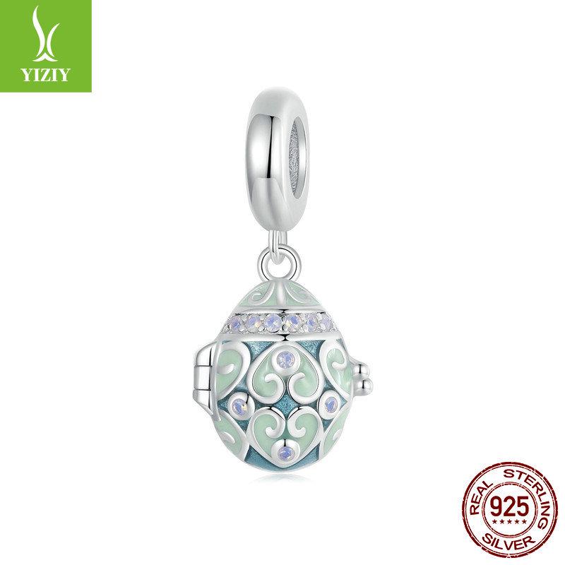 Yinziyun Sterling Silver Easter Egg Rabbit Bracelet Kit with S925 Beads and Spacers