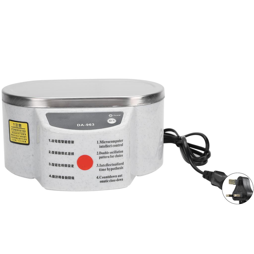 Rrofessionelle Zahnprothesen Ultraschallreinigungsmaschine Mini Haushalt Brillen Schmuckreiniger UK Stecker