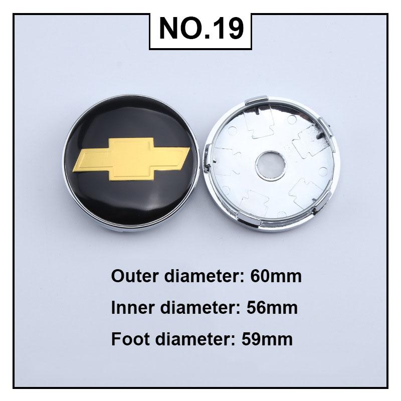 4PCS Car Wheel Center Covers Hub Caps Badge for Chevrolet Malibu AVEO Corvette CRUZE EQUINOx IMPALA LACETTI TRAX ORLANDO Sail