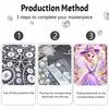 Disney Fairy Princess Pearl Painting Handmade DIY Pearl Art Painting Simple Living Room Hanging Painting Decoration
