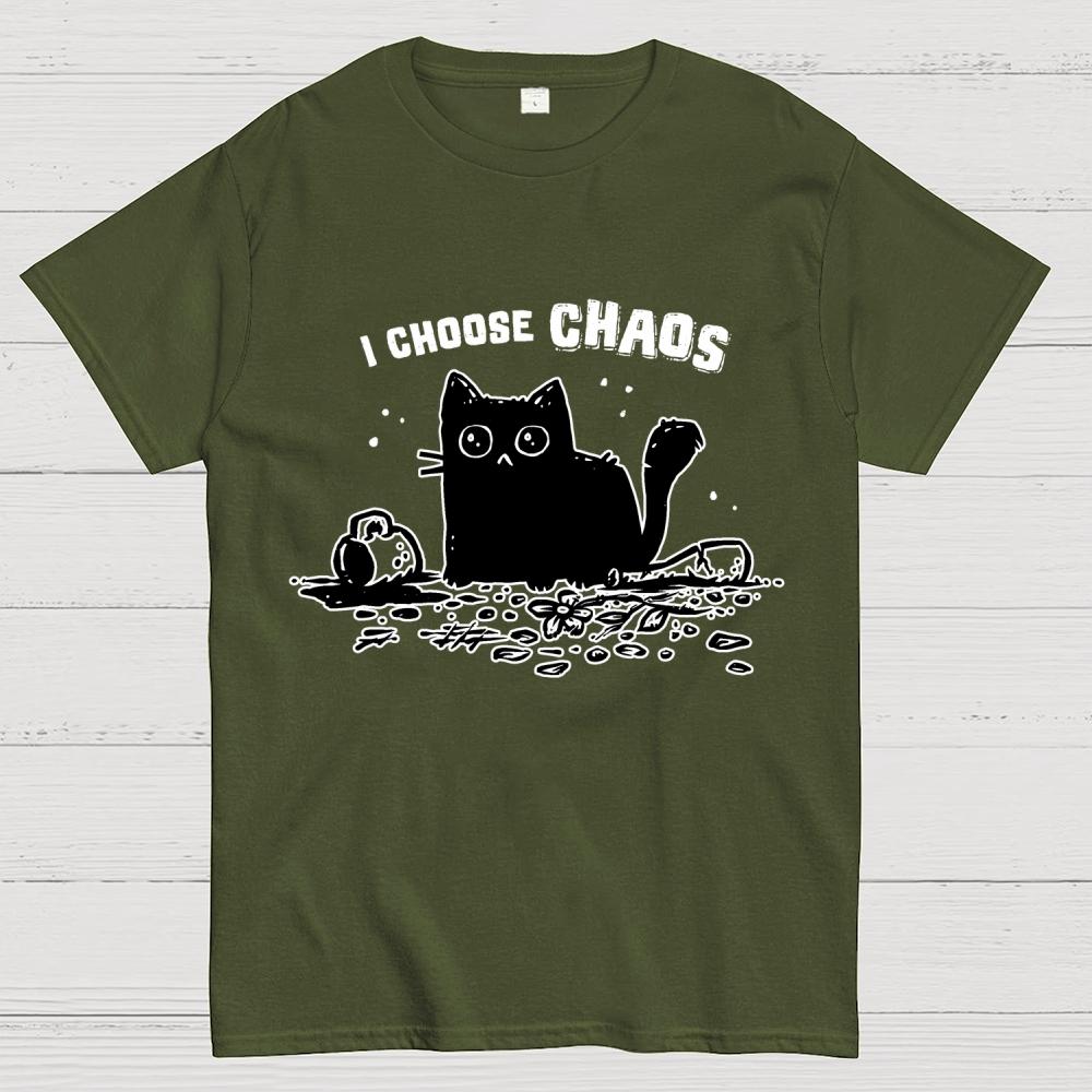 I Choose Chaos Unisex 100% Cotton Summer Casual Cool Loose T-Shirt