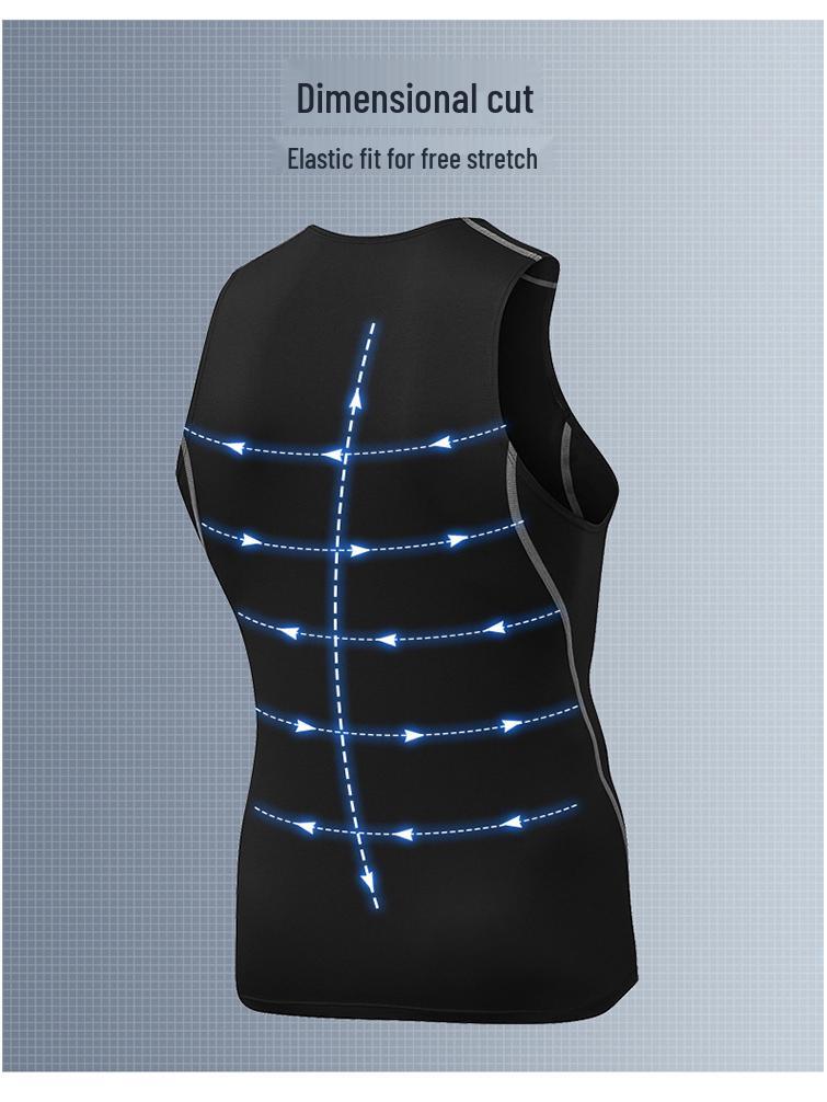 Men's Quick-Dry Compression Tank Top for Sports, Basketball, and Fitness