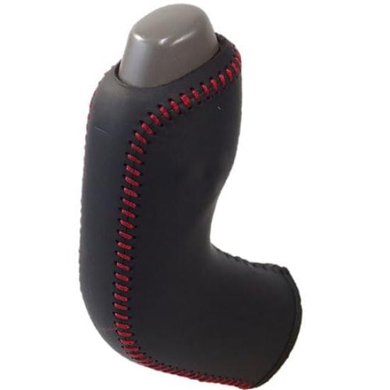 

Tricolore Genuine Leather Shift Knob Cover x for Suzuki Every Van DA64V OD Replacement Customizable Interior Protection (Black Red, 1BK3S29)