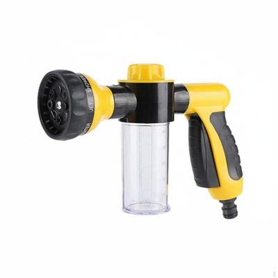 Car Wash Foam MultiFunctional 8 Pattern Water Sprayer Multipurpose Hose Nozzle Soap Dispenser for
