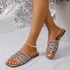 Women's Crystal-encrusted Lace-up Sandals