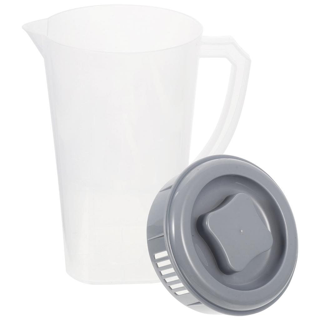 Clear Water Pitcher with Lid Large Capacity Jug for Cold Drinks Iced Tea Juice Beverages Smooth Finish Safe for Home Restaurant