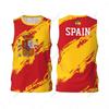 Spanien Flaggenmuster Tanktops Basketball Sport Laufen 3D Gedruckte Oberteile