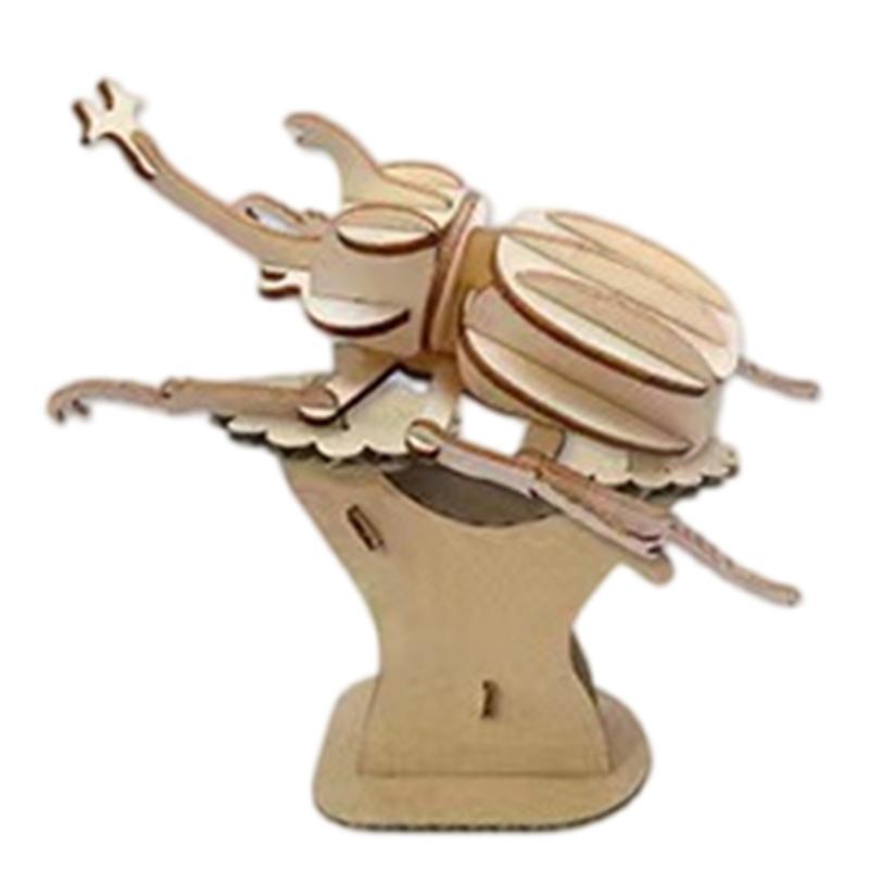 Puzzle 3D din lemn Model Insectă Dezmembrat Set Kituri Blocuri Puzzle pentru Copii și Colecționari Jucărie Educațională pentru Învățare Timpurie