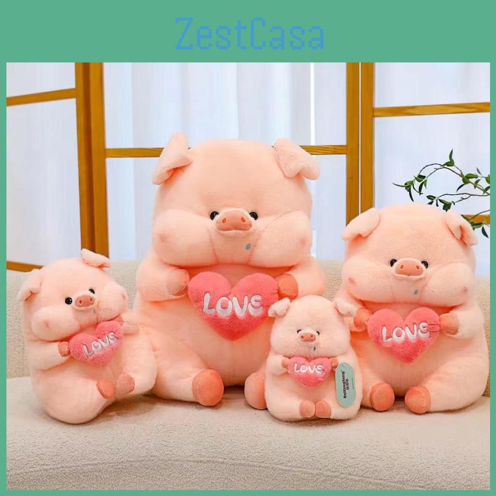 Heart Hug Pink Pig Plush Toys Cute Stuffed Animal Dolls Kids Gifts Birthday