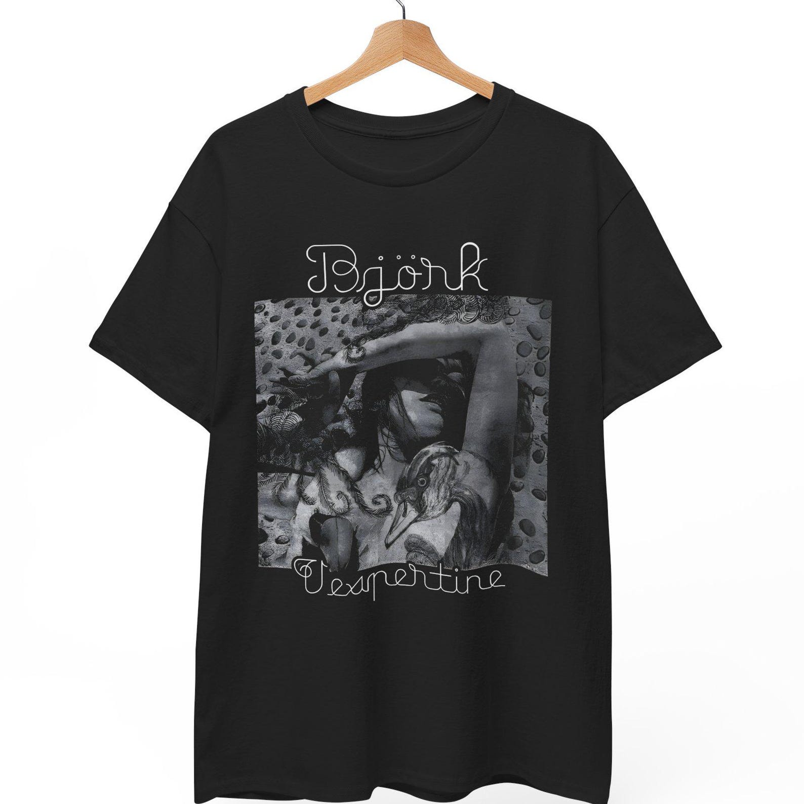 Bjork Vespertine T-Shirt, Swan Dress Graphic Tee, Art Pop Music Fan Gift S