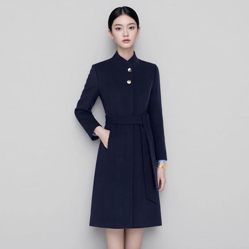 

Женское профессиональное пальто средней длины из шерстяной смеси M