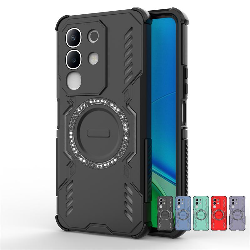 For Vivo T4x Case For Vivo T4x 5G Funda Shockproof Anti-knock Magnetic Adsorption Wireless Charge Back Cover For Vivo T4x Case