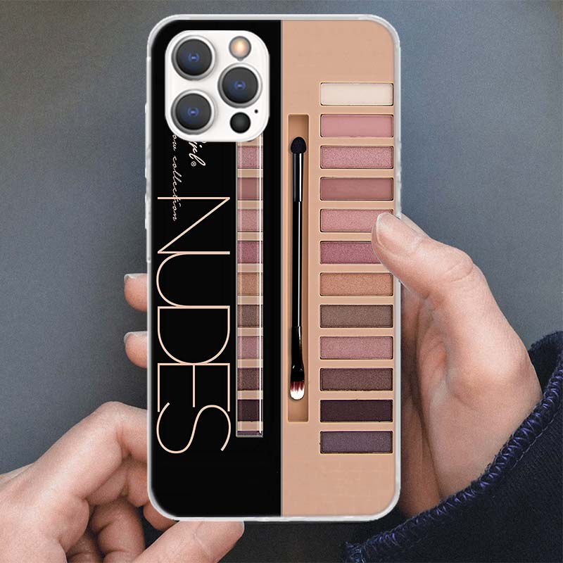 Glam Makeup Eye Shadow Box Phone Case For Apple iPhone 16 15 14 13 12 11 Pro Max Mini XS XR X 7 Plus 8 + SE Soft Silicone Print