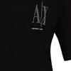 Emporio Armani Solid Color Round Neck Letter Print Midi Short Sleeve Dress Women Dresses Black 8NYADXY-JG3Z1-8218