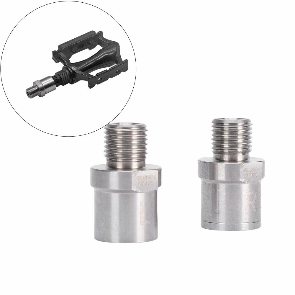 1 Pair Male Thread 1/2in toFemale Thread 9/16in Bike Pedal Extenders Bicycle Maintenance