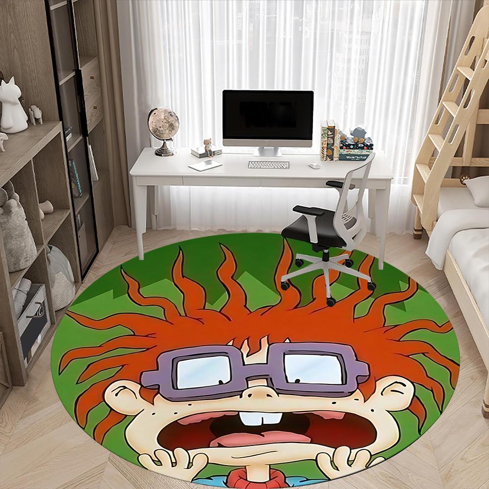 1PC Rugrats Office Round Rug, Non-slip, Soft and Durable Office Rug for Interior Decoration, Perfect for Office, Beautiful Decoration