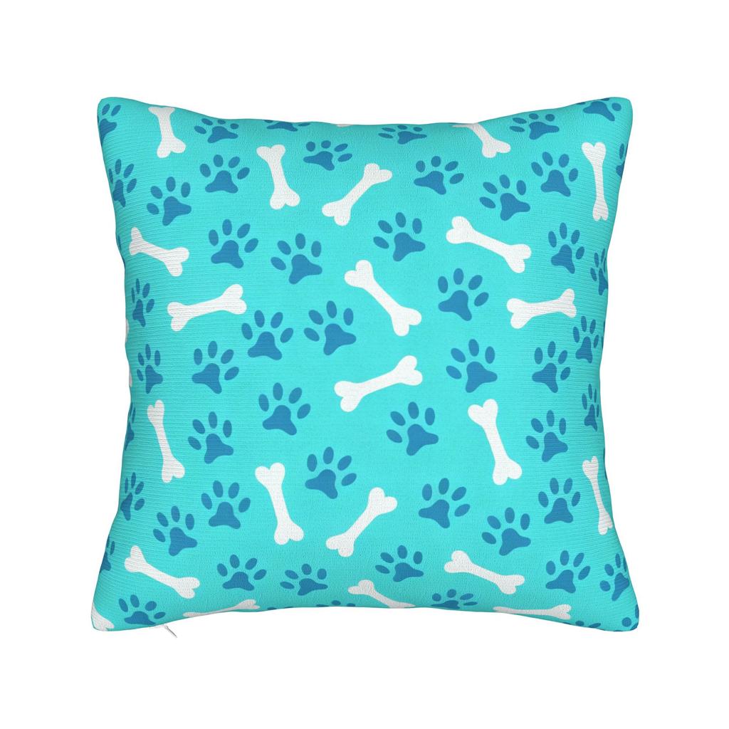 Pillow Cover Dog Paw Print And Bone Morden Pillow Case For Chair Sofa Home Decor Pillowcases