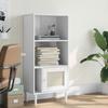 VidaXL SENJA Bookcase White Rattan Look Solid Pine Wood 358059