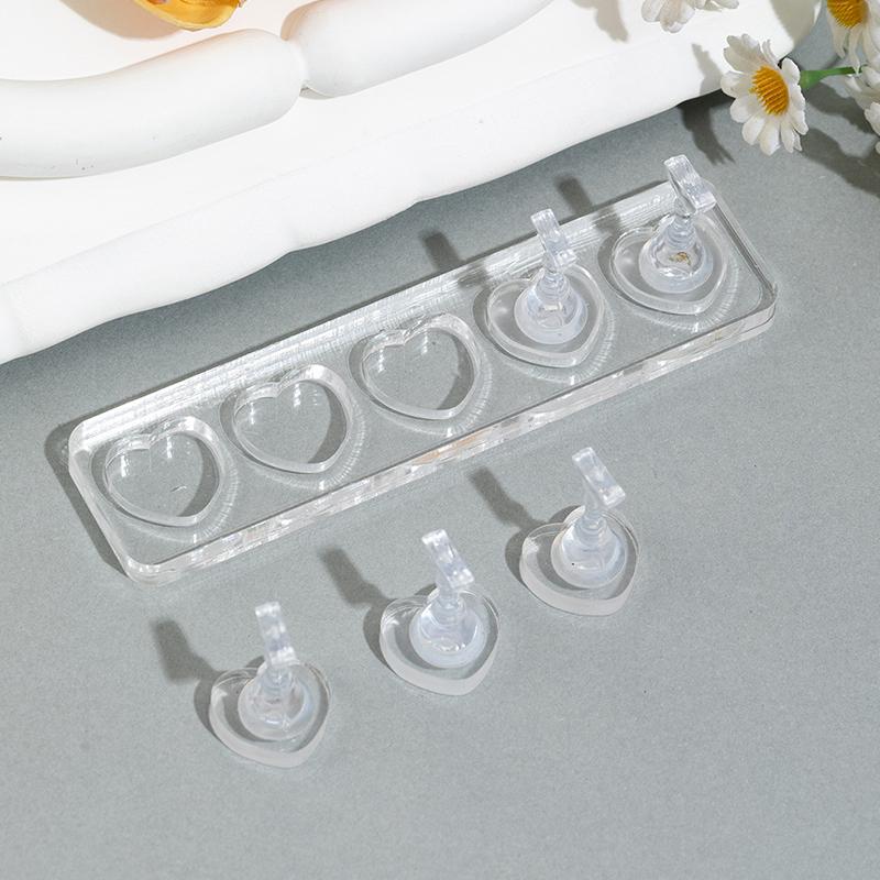 5/10 Grid Non-Magnetic Nail Stand Nail Sample Display Stand Nail Training Stand With Tray For Nail Polish Tips Nail Painting