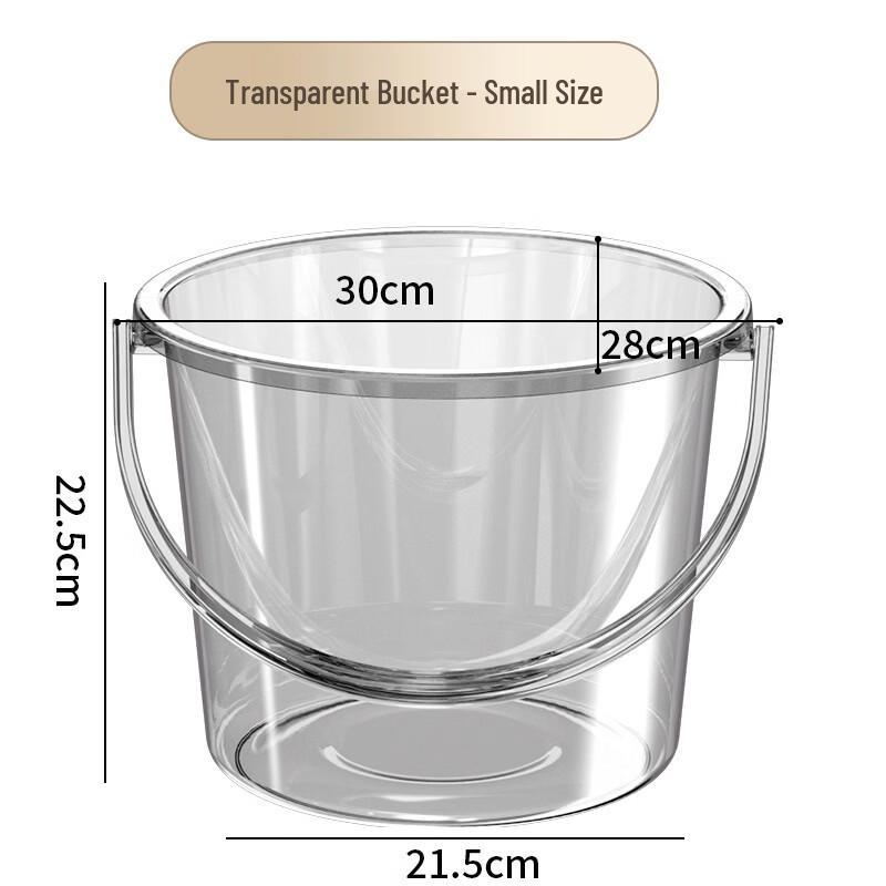 Yicang Thickened Transparent Plastic Utility Buckets (2-Pack)