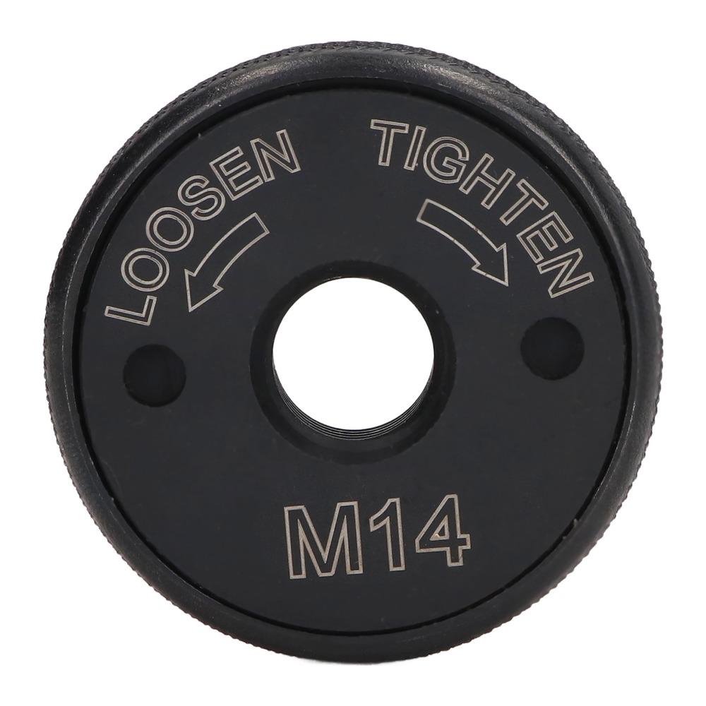 Precise M14 Thread Angle Grinder Flange Nut Black Quick Change Self Locking Flange Nut Quick Release Flange Nut Replacement Part
