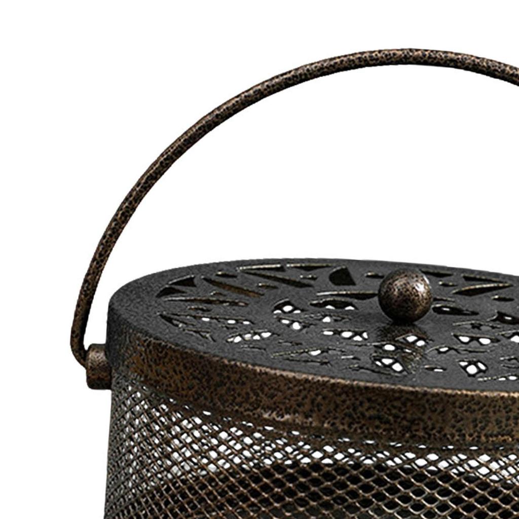 Coil Holder Censer Round Hollow Retro Hanging Incense Burner Stand for Travel Garden Camping