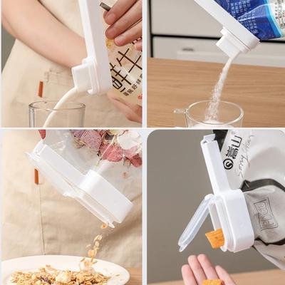 1/2pcs Food Bag Clips, With Lid Sealing Clips, Milk Powder Snack Clips Sealer, Kitchen Food Moisture-Proof Chips Milk Bag Clips