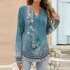 Women's Fashion Casual Printed Long Sleeve T-Shirt Pullover Top