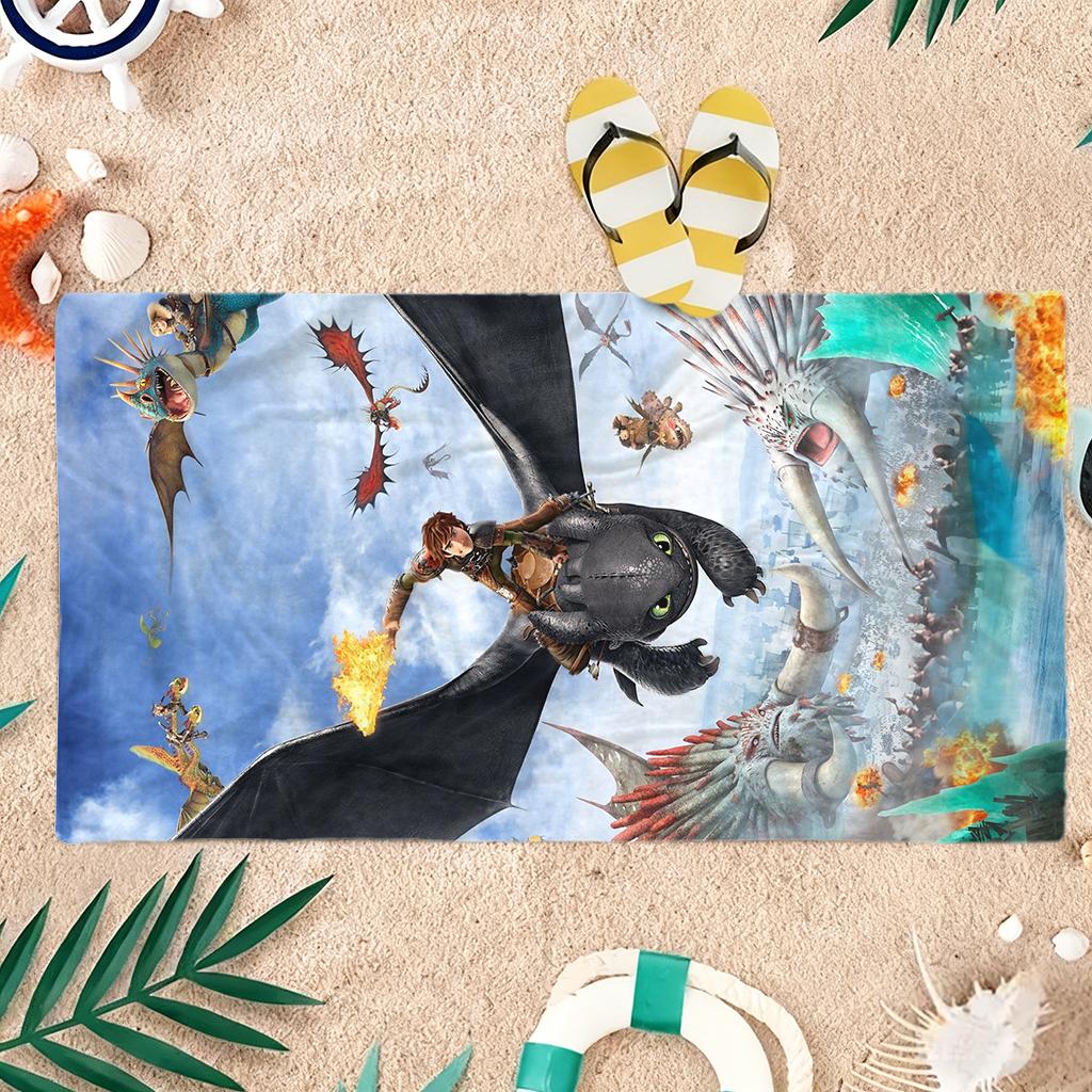 How To Train Your Dragon Toothless Vertical Beach Towel Kids Anime Bath Towel