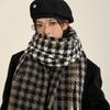 Autumn and winter Korean atmosphere Thousand birds plaid scarf women's thickened couple shawl versatile warm scarf men