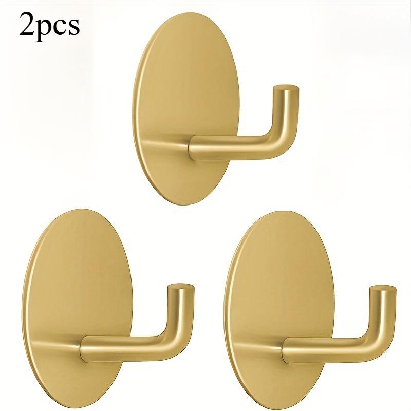 

2pcs Stainless Steel Hook Wall Hooks Adhesive Cloth Hangers Sponge Hook Towel Rack Kitchen Storage Holder Bathroom Bracket