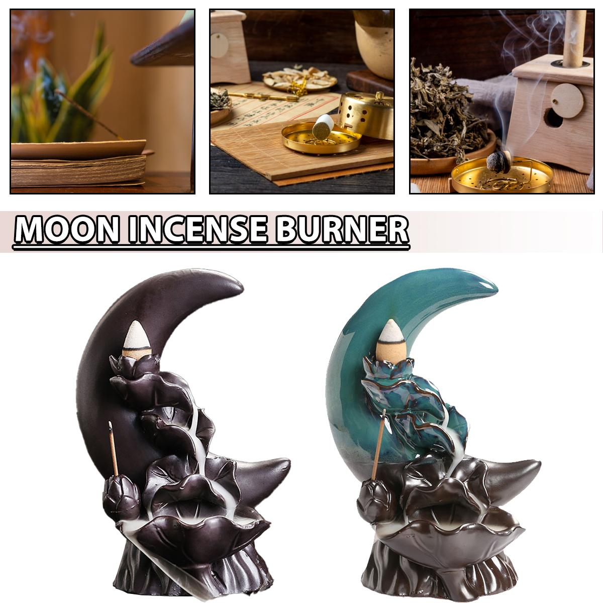 

Mayitr Moon Backflow Курильница Держатель Дымовой Фонтан Водопад Домашний Декор