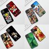 Cover for Apple iPhone 16 15 14 11 Pro Max 6 7 8 Plus + SE2 SE3 SE 2022 2020 8+ Phone Case Luffy One Pieces Zoro Sanji