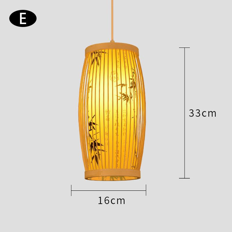 Chinese Style Bamboo Art Chandelier Creative Zen Teahouse Restaurant Hotel Hot Pot Shop Decor Hanging Bamboo Art Lamp Cover