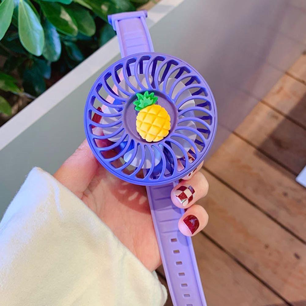 

Quality Mini Built-In Battery Easy Use Quiet Charging Fan Watch Shape Fan Handheld Portable Fan