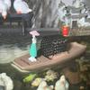 Chinese Boat Ornament Miniature Aquarium Display Wooden Landscape Decoration