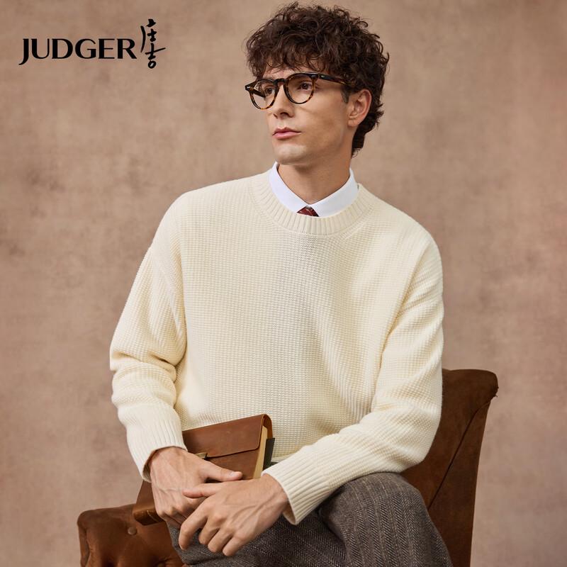 

Judger Men s Chunky Pure Wool Round Neck Pullover Sweater 2XL 185/100A