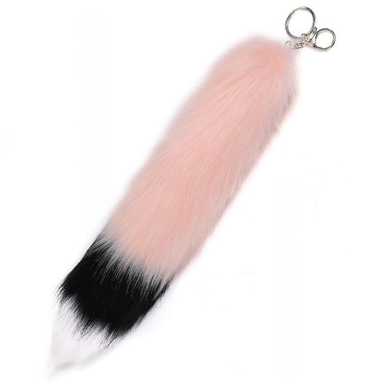 

[Izemisonico] tail key ring Fluffy Tail gal tail accessories The long size of 40cm makes it stand out. cosplay fox dog cute beast Accessories disguise