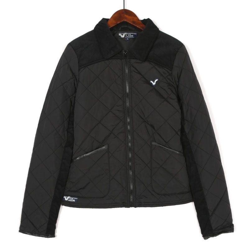 

Модная приталенная куртка с воротником-стойкой и в тон, толстая и теплая, на хлопковой подкладке Black 8