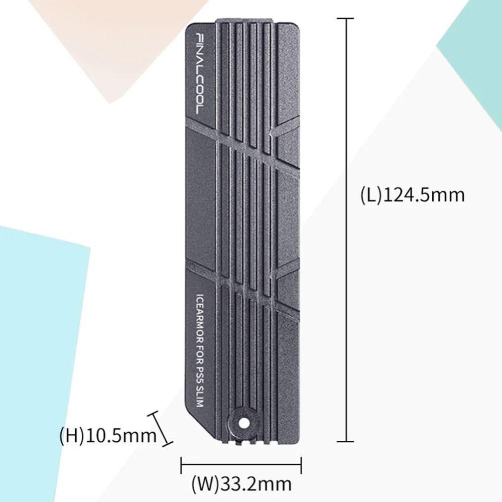 Replacement Aluminum Alloy SSD Heat Sink Heatsink Cooling NVMe SSD Radiator SSD Cooler for PS5 Slim/ PS5 Pro