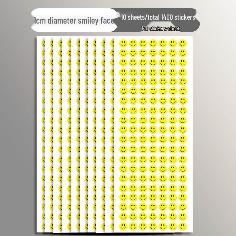 Smiling Face Rewards Stickers: Self-Adhesive Praise Labels for Kindergarten & Elementary Students