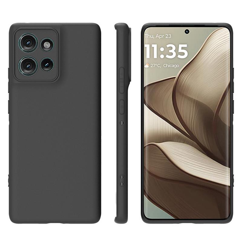 WANLONFENG MS Series for Motorola Edge 50 5G TPU Case Matte Back Cover with Tempered Glass