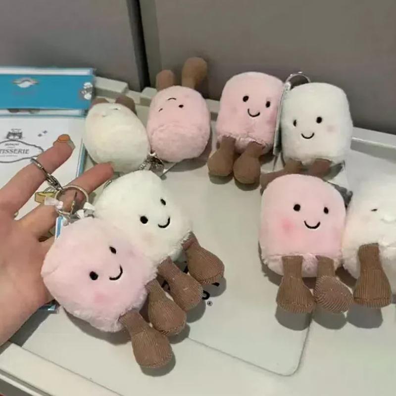 Pluszowy Kot Galaretka Wata Cukrowa Dwukolorowy Uroczy Miękki Dwukolorowy Brelok Zawieszka do Torby Pluszowe Akcesoria Lalka Zawieszka do Samochodu Prezenty Świąteczne
