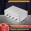 304 Stainless Steel Waterproof Junction Box, Dustproof & Corrosion-Resistant, Three-Proof UK Terminal Box for Outdoor Use.