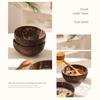 Coconut Bowl with Wood Spoon Natural Dinnerware Handmade Food Safe Bowl for Oatmeal