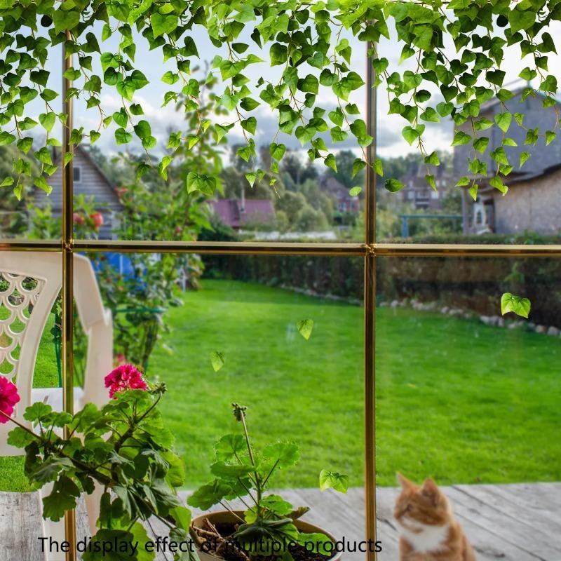 New Creative Green Leaf and Plant Window Stickers for Children's Rooms, Home Decor, Glass Window Decals Stickers Garden