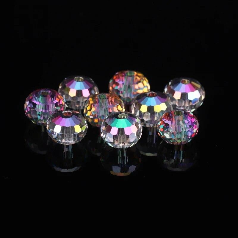 6mm 8mm Austria Crystal Beads 96 Faceted Round Loose Spacer Beads 8MM-50PCS