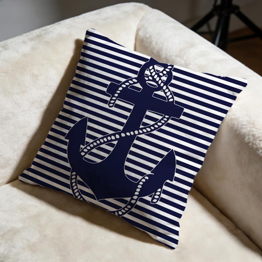 Fashion OOcean Sailoriou Cushion Cover Soft Decorative Pillow Case Suitable for Bedroom Sofa Car Travel Use