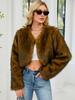 Autumn and winter women's clothing artificial fur jacket European and American street style short cardigan plush top spot